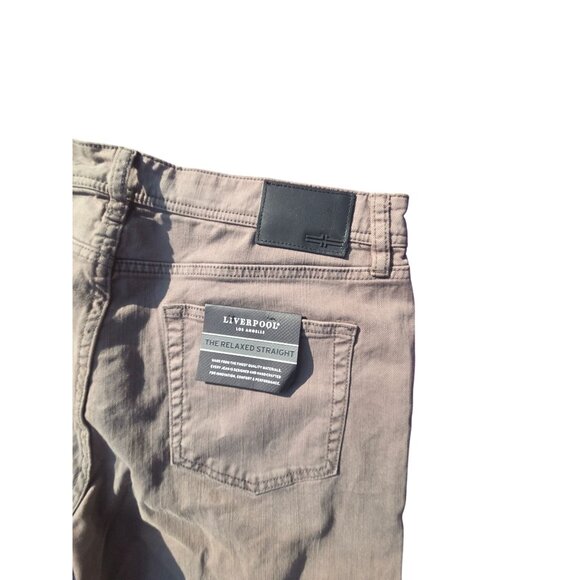 Liverpool Relaxed Straight Fit Mens Jeans 36x30 Gunmetal*Denim* Casual Pants*NWT - Picture 7 of 16